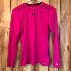 Under Armour Pink Breast Cancer Awareness top YXL